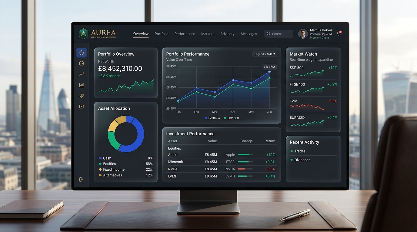 Lumina Wealth Analytics Mockup